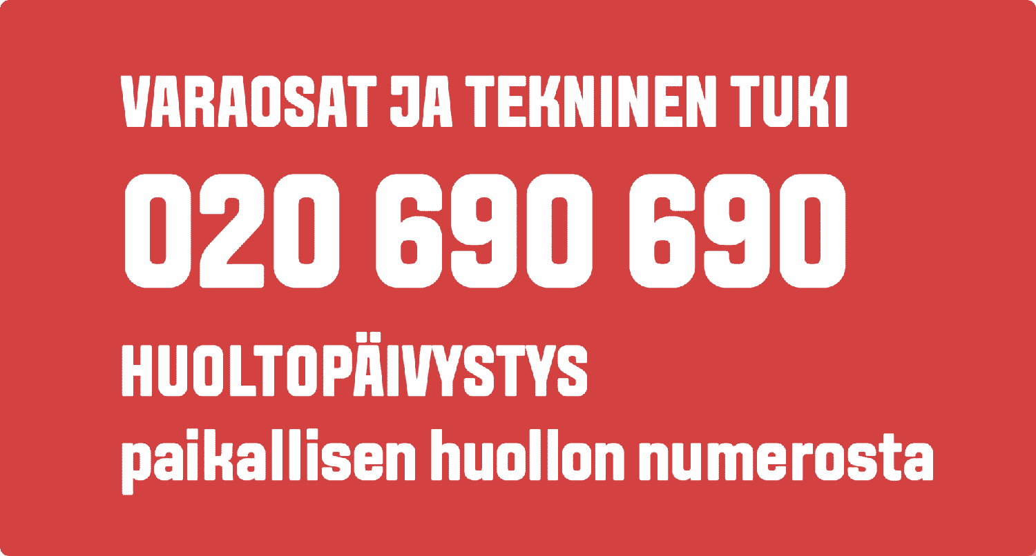 Varaosapäivystys, tekninen tuki ja huoltopäivystys